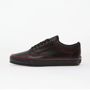 Vans Black and Dark Red Sneakers